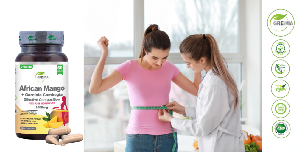 Хранителна добавка African Mango, Garcinia Cambogia 1000mg Effective Composition за Отслабване, Редукция на теглото, Висок холестерол, LDL, Метаболизъм от Grewia - 2