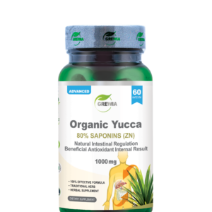 Хранителна добавка ЧРЕВЕН ТРАКТ / ЧЕРЕН ДРОБ / ДЕТОКС - Organic Yucca 80% Saponins (Zn) - Natural Intestinal Regulation - 1000mg. Daily Dose от Grewia