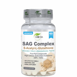 SAG Complex S-Acetyl-L-Glutathione 60 капсули – хранителна добавка за детоксикация и антиоксидантна защита от Grewia
