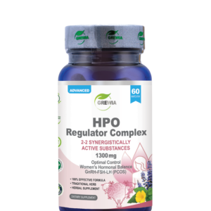 HPO Regulator 2-2 1300mg 60 капсули – хранителна добавка за хормонален баланс, ПМС и женско здраве от Grewia