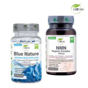НМN Organic Complex 1000mg с Blue Nature Organic Blue Spirulina 25% Phycocyanin и LactoSpore® – хранителна добавка за клетъчен имунитет, метаболизъм и енергия